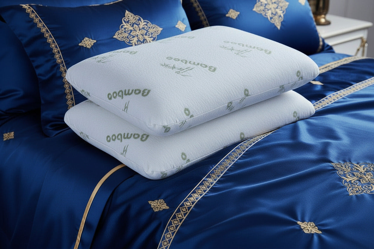 2 Adet Dr.SleepWell Konturlu Premium Bambu Hafızalı Visco Yastık