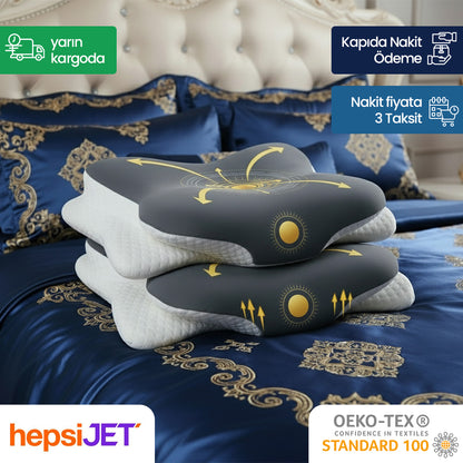 2 Adet Dr.SleepWell Premium Queen Servikal %100 Memory Foam Visco Yastık