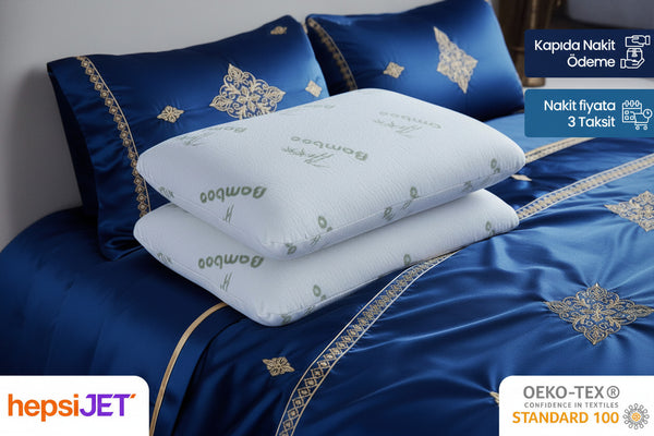 2 Adet Dr.SleepWell Konturlu Premium Bambu Hafızalı Visco Yastık