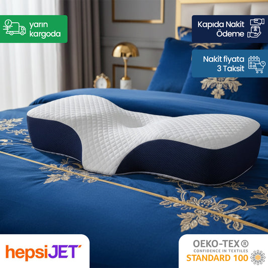 Dr.SleepWell Premium Ortopedik Visco Yeni Nesil Servikal Kırışıklık Önleyici Güzellik Yastığı