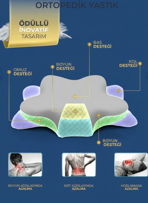 2 Adet Dr.SleepWell Premium Queen Servikal %100 Memory Foam Visco Yastık