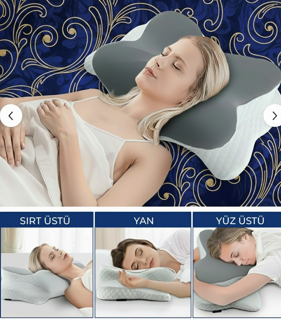 2 Adet Dr.SleepWell Premium Queen Servikal %100 Memory Foam Visco Yastık